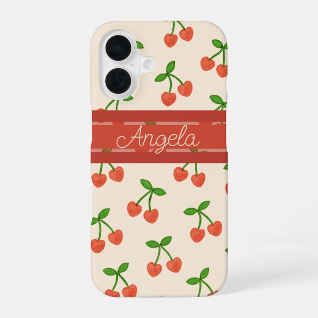 Süßkirschen iPhone 16 Hülle (Rückseite)