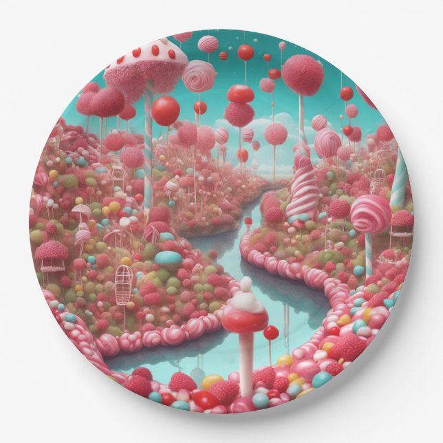 Süßland Pappteller (Vorderseite)