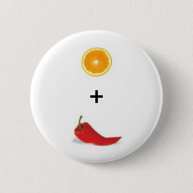Süßorange-/Chili-Pfeffer Button (Vorderseite)