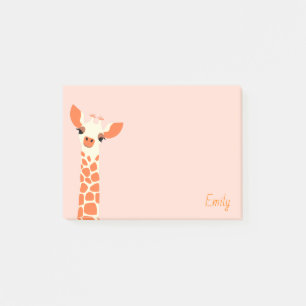Süßorange Giraffe Post-it Klebezettel