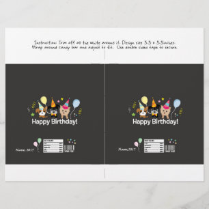 Süßriegelverpackung Alles Gute zum Geburtstag Kind Flyer