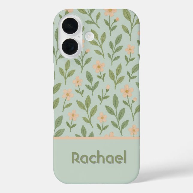 Süßrosa Blume, Monogramm Case-Mate iPhone Hülle (Rückseite)