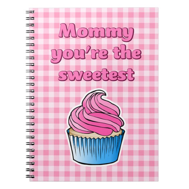 Süßrosa Cupcake Notizblock (Vorderseite)