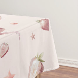 Süßrosa Erdbeeren Liebe Herz und Sterne Tischdecke