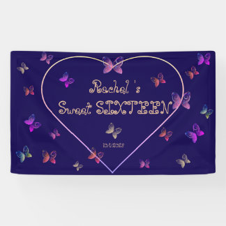 Süßrosa Herzklopfen Süß 16 Geburtstag Banner