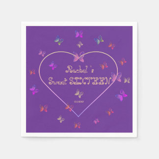 Süßrosa Herzklopfen Süß 16 Geburtstag Serviette