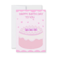 Süßrosa Kuchen zum Geburtstag