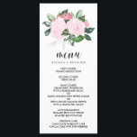 Süßrosa Rose Hochzeitsmenü Menükarte<br><div class="desc">Hübsche und feminine Menükarte mit rosa Aquarellfarben-Rose. Diese Karte eignet sich hervorragend für Frühjahr- und Gartenveranstaltungen. Matching-Elemente sind verfügbar.</div>