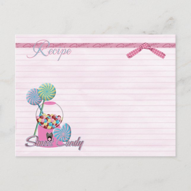 Süßspeisekarte Postkarte (Vorderseite)