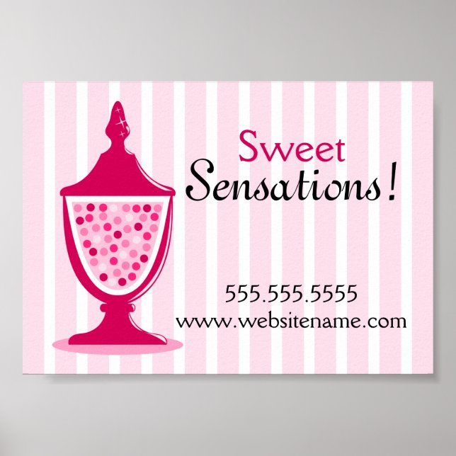 Süßspeisen und Desserttisch Poster (Vorne)