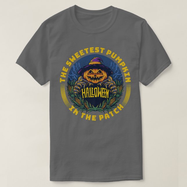 Süßster Kürbis in den Patch Funny JackOLantern H T-Shirt (Design vorne)