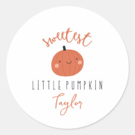 Süßster Kürbiskuchen Individuelle Name Runder Aufkleber