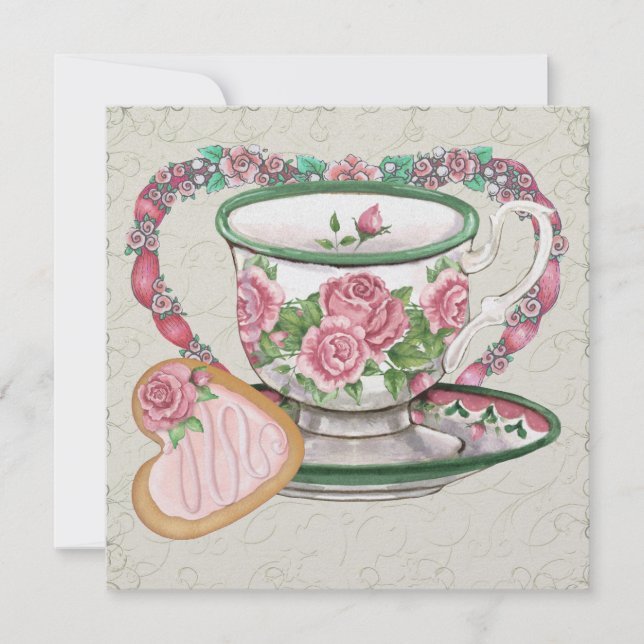 Süßtee Party - SRF Einladung (Vorderseite)