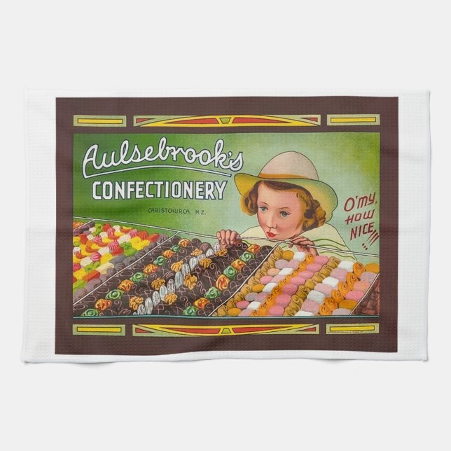 Süßwaren aus Neuseeland Geschirrtuch (Horizontal)