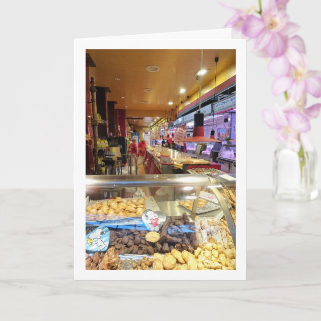 Süßwaren im Mercado Central, Valencia Karte (Orchidee)