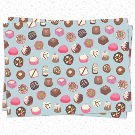 Süßwaren mit Schokolade Seidenpapier