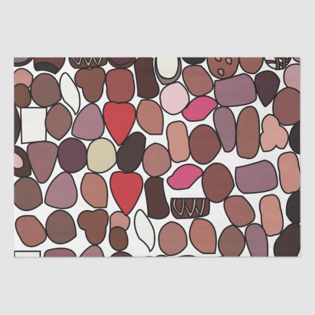 Süßwaren Schokolade Geburtstag Seidenpapier (Vorderseite)