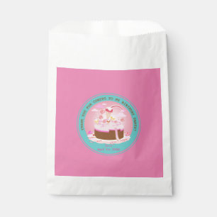 Süßwaren und Schokoladenkuchen zum Geburtstag Geschenktütchen
