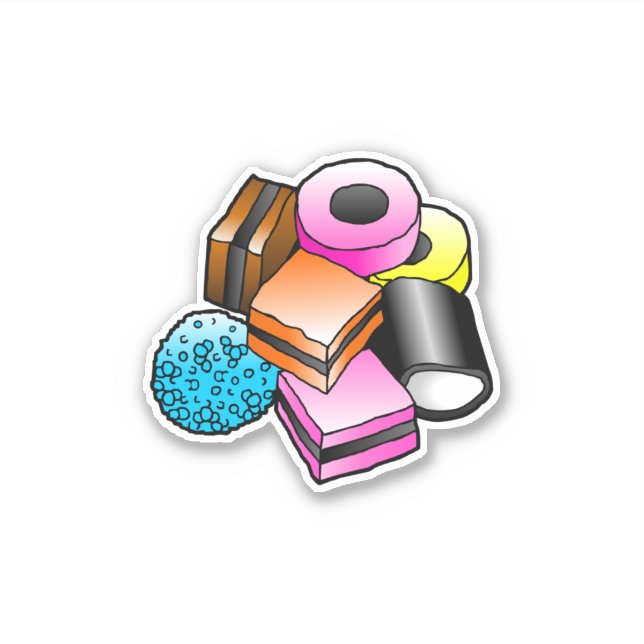 Süßwarenaufkleber Aufkleber (Vorderseite)