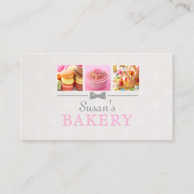 Süßwarenbäckerei Niedlich Cupcake Business Card Visitenkarte (Vorderseite)