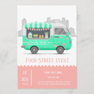 Süßwarengeschäft in der Lebensmittelstraße Einladung