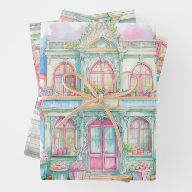 Süßwarengeschäft in Paris Geschenkpapier Set (Beispiel)