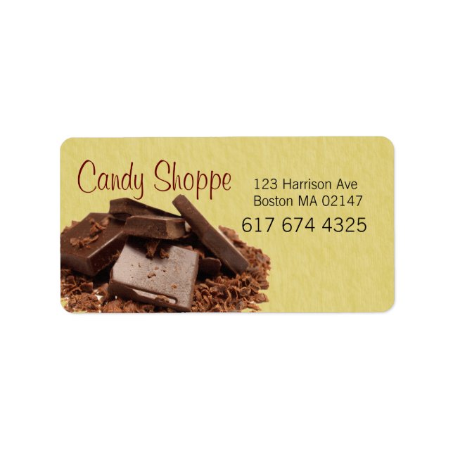 Süßwarenmarken Adressaufkleber (Vorne)
