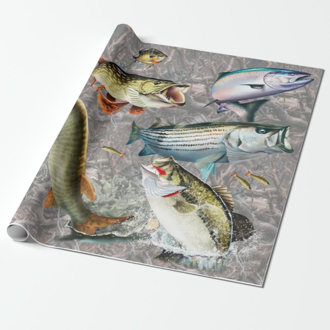 Süßwasser Sport Fisch Packpapier (Ungerollt)