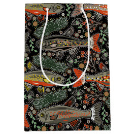 Süßwasserfisch, Stilvolles Design, Forelle, Fische Mittlere Geschenktüte