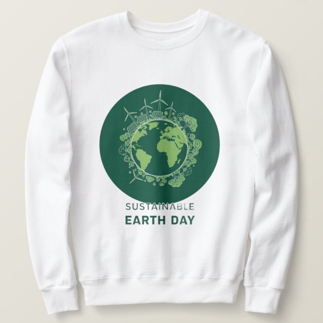 Sustainable Earth Day Sweatshirt (Design vorne)