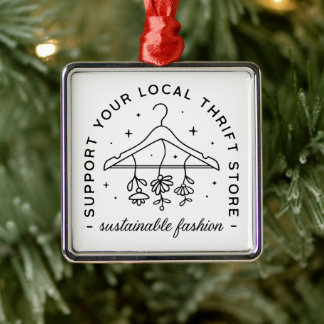 Sustainable Mode Shop lokale Second-Hand-Shopping Ornament Aus Metall