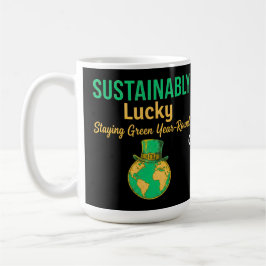 Sustainably Lucky Earth Umweltfreundliches grünes  Kaffeetasse