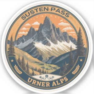 Susten Pass, Swiss Alpenstraße Aufkleber
