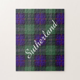 Sutherland-Clan karierter schottischer Tartan Puzzle