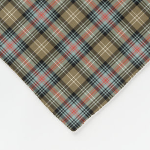 Sutherland-Clan TAN und schwarzer alter Tartan Fleecedecke