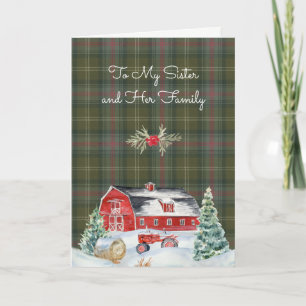Sutherland Clan Tartan Tartan Sister Holiday Card Feiertagskarte