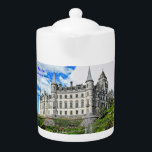 Sutherland Clan's Dunrobin Castle Scotland<br><div class="desc">When your child wants to have a tea party, what better way than one that is slightly educational? You and your child can savor your heritage and connection with one of Scotland's most powerful Highland clans while your tea brews in this lovely pot decorated with a bright photograph of Dunrobin...</div>