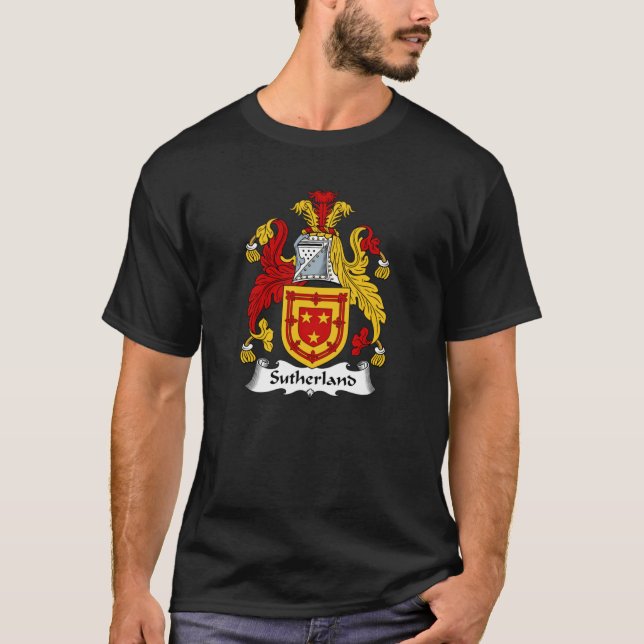 Sutherland Coat of Arms Sutherland Familienwappen T-Shirt (Vorderseite)
