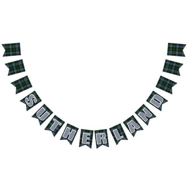 Sutherland District Tartan Wimpelkette (Alle)