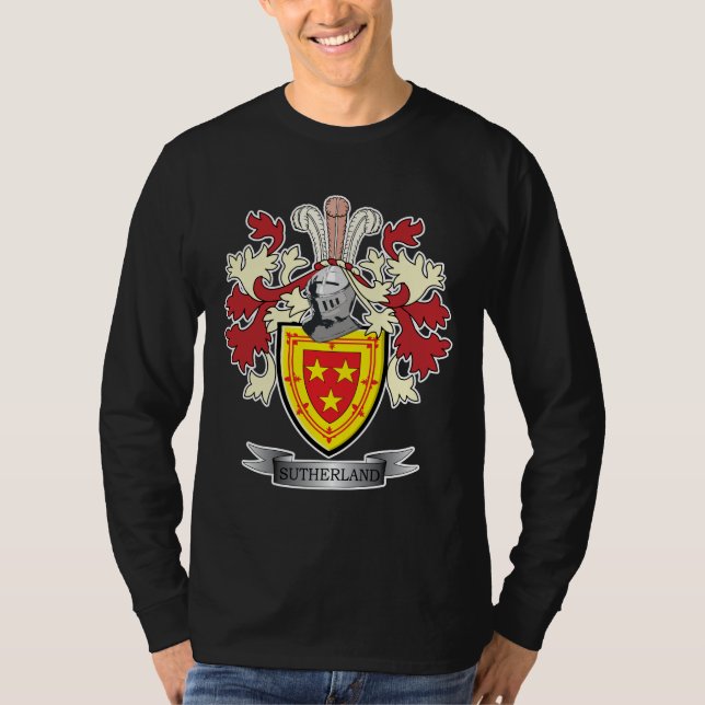 Sutherland-Familienwappen-Wappen T-Shirt (Vorderseite)