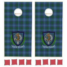 Sutherland Scottish Clan Tartan und Wappen
