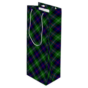 Sutherland-Tartan blau-grün kariert Geschenktüte Für Weinflaschen