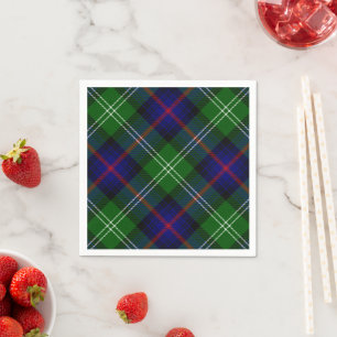 Sutherland-Tartan blau-grün kariert Serviette