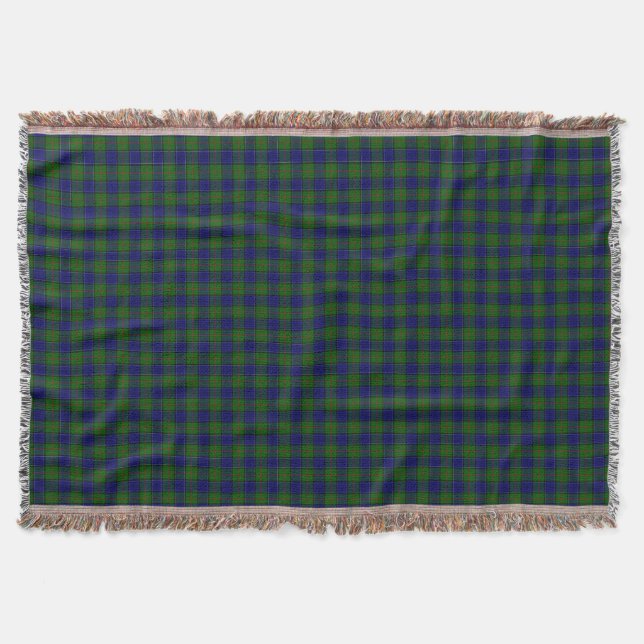 Sutherland Tartan Blau kariert Decke (Vorderseite)