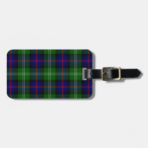 Sutherland Tartan Blau kariert Gepäckanhänger