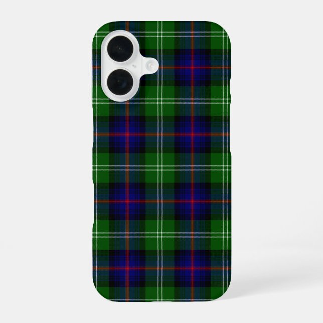 Sutherland Tartan Blau kariert iPhone 16 Hülle (Rückseite)