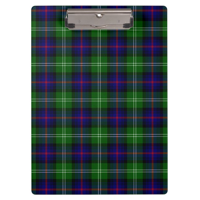 Sutherland Tartan Blau kariert Klemmbrett (Vorderseite)