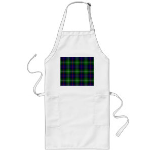 Sutherland Tartan Blau kariert Lange Schürze