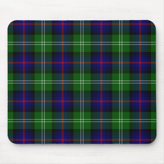 Sutherland Tartan Blau kariert Mousepad (Vorne)
