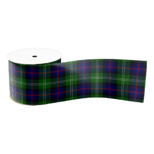 Sutherland Tartan Blau kariert Ripsband